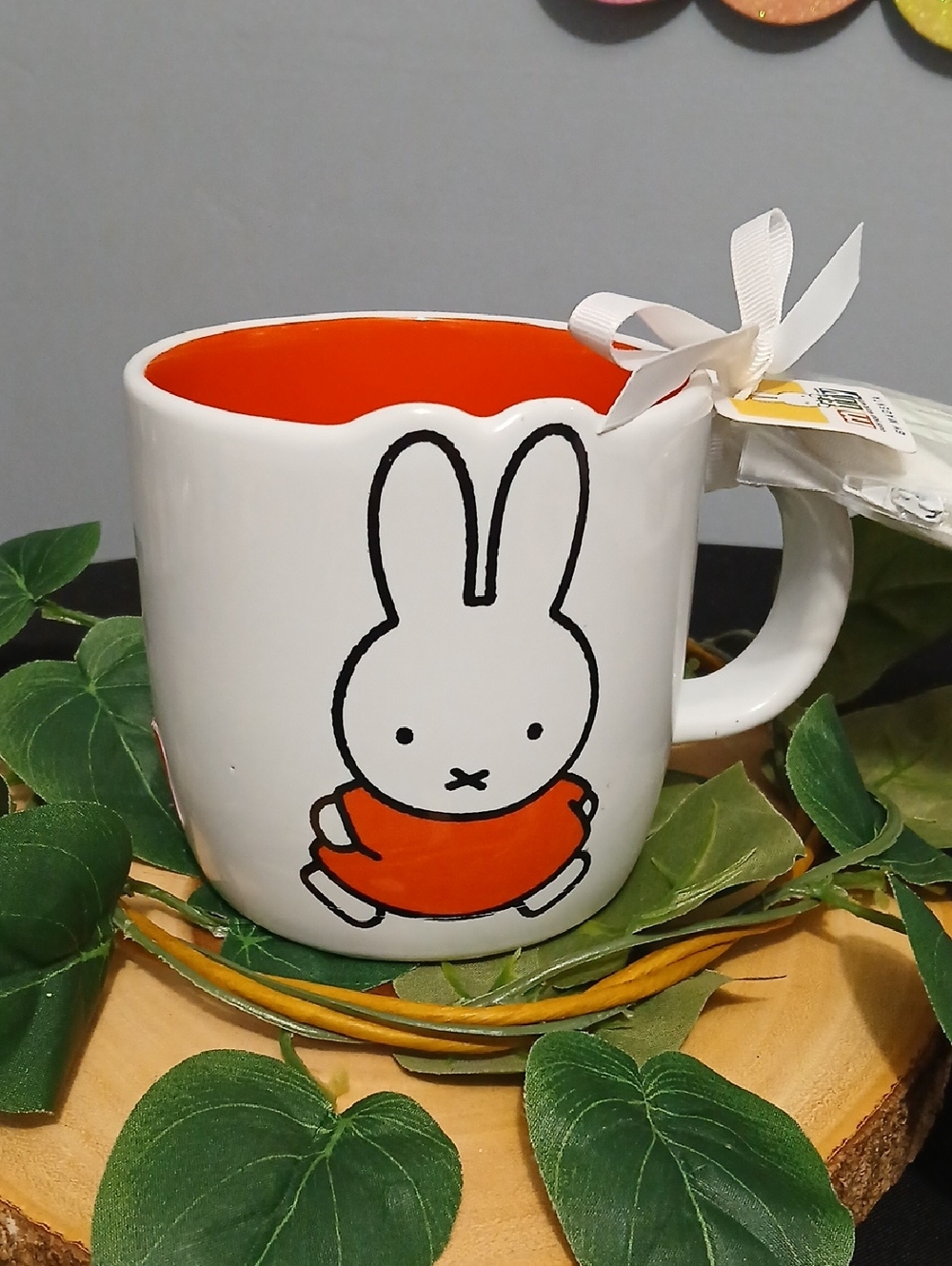 Miffy Bunny Ceramic Mug - With White Miffy Zipper Pouch NWT